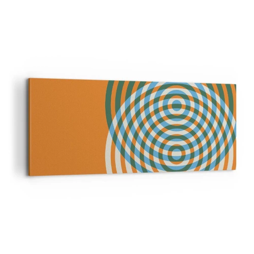 Cuadro sobre lienzo - Impresión de Imagen - Círculos y abstracción - 100x40 cm