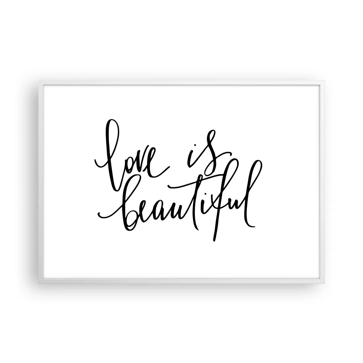 Póster en marco blanco - Leer y repetir - 100x70 cm