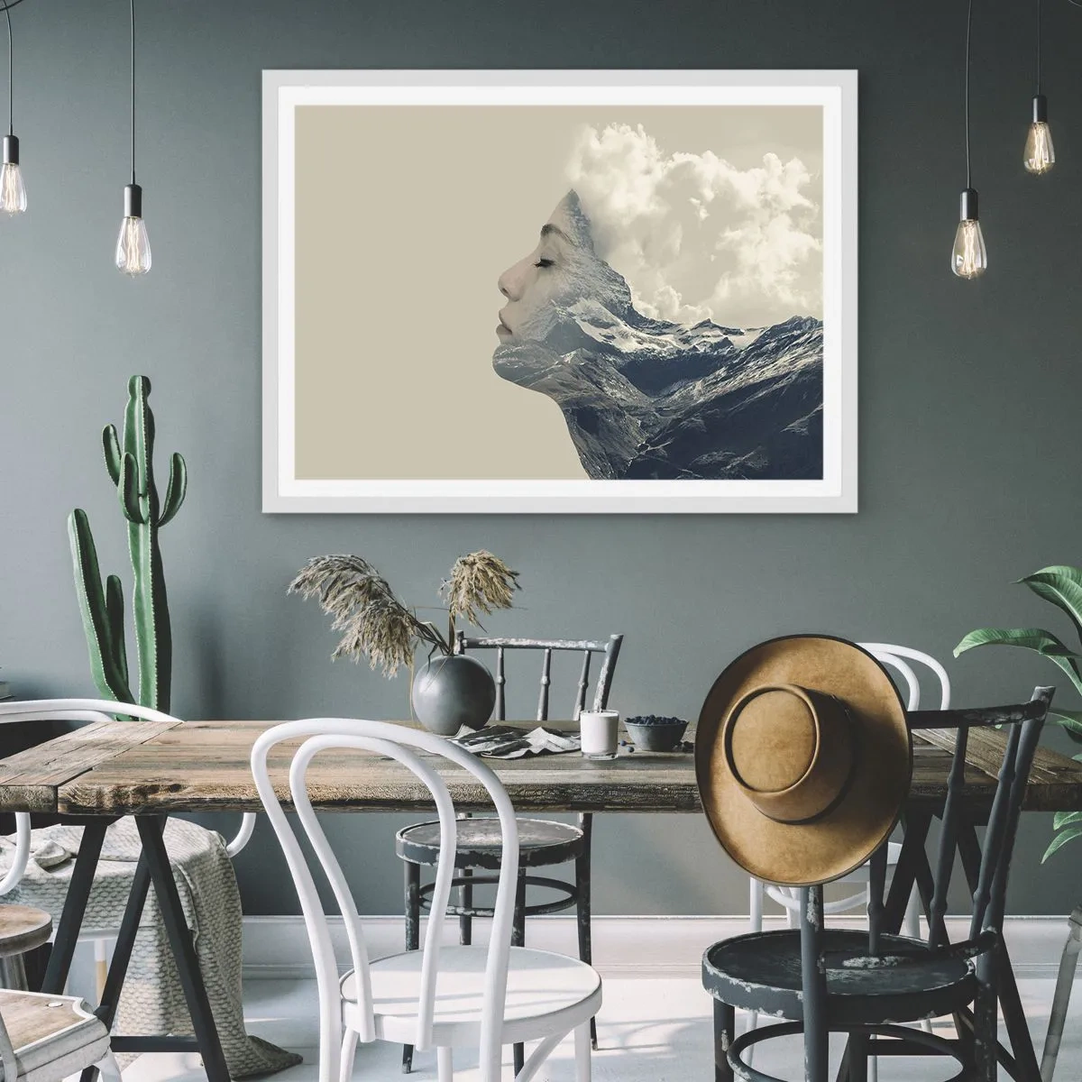 Póster en marco blanco - La belleza de los elementos - 70x50 cm