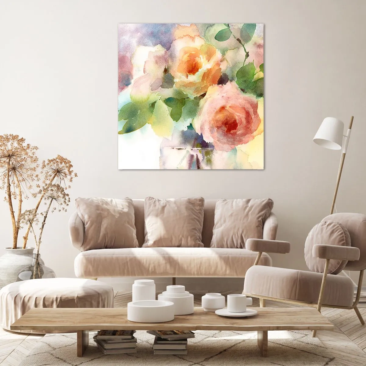 Cuadro sobre lienzo - Impresión de Imagen - Delicado como una acuarela - 60x60 cm