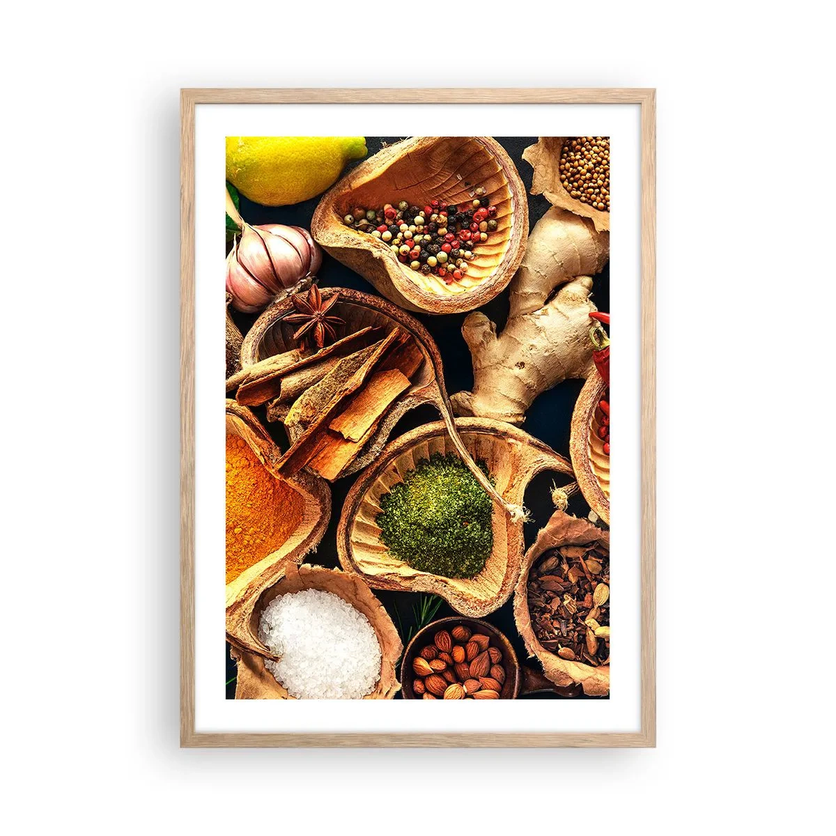 Póster en marco roble claro - Toma lo que quieras - 50x70 cm