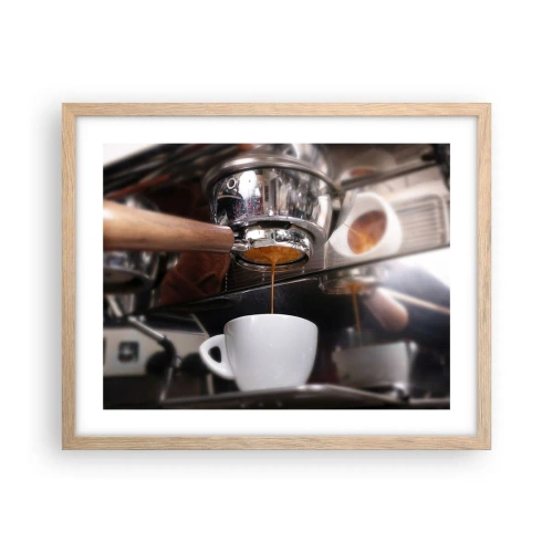 Póster en marco roble claro - El mejor momento del día - 50x40 cm