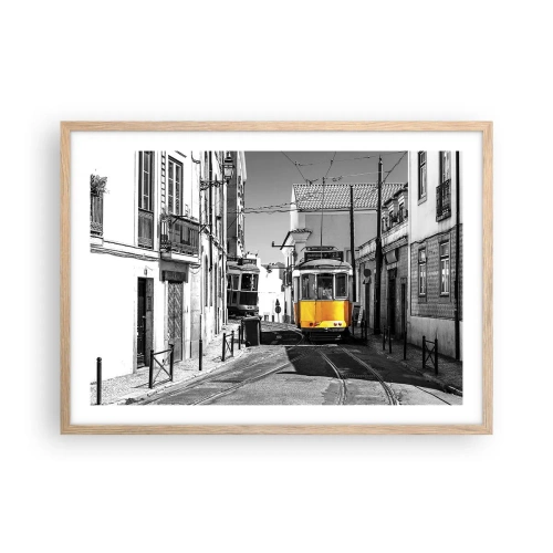 Póster en marco roble claro - Espíritu de Lisboa - 70x50 cm