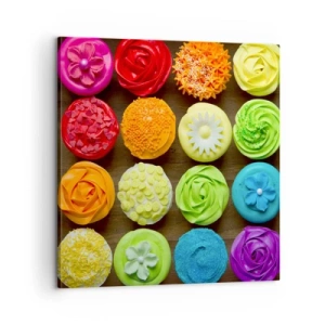 Cuadro sobre lienzo - Impresión de Imagen - Cada uno diferente - todos deliciosos - 60x60 cm