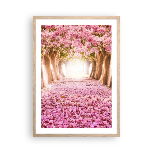 Póster en marco roble claro - El camino al paraíso - 50x70 cm