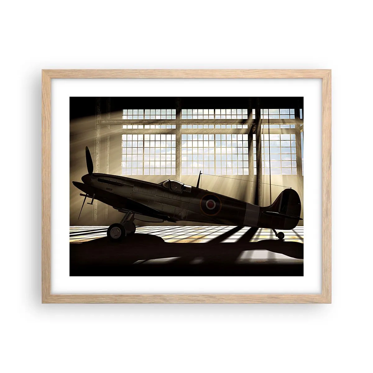 Póster en marco roble claro - El descanso del guerrero - 50x40 cm