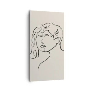 Cuadro sobre lienzo - Impresión de Imagen - Y se convirtieron en uno - 65x120 cm