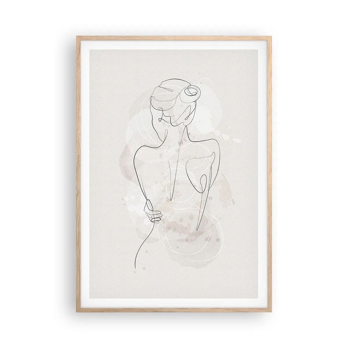 Póster en marco roble claro - Como un cuerpo sensible - 70x100 cm