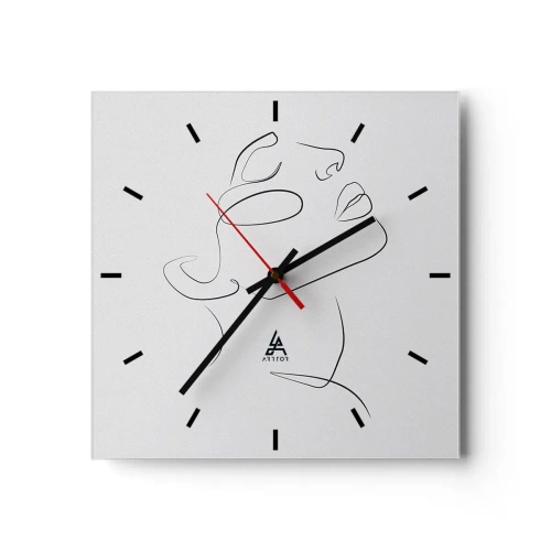 Reloj de pared - Reloj de vidrio - Meandros de un sueño - 40x40 cm