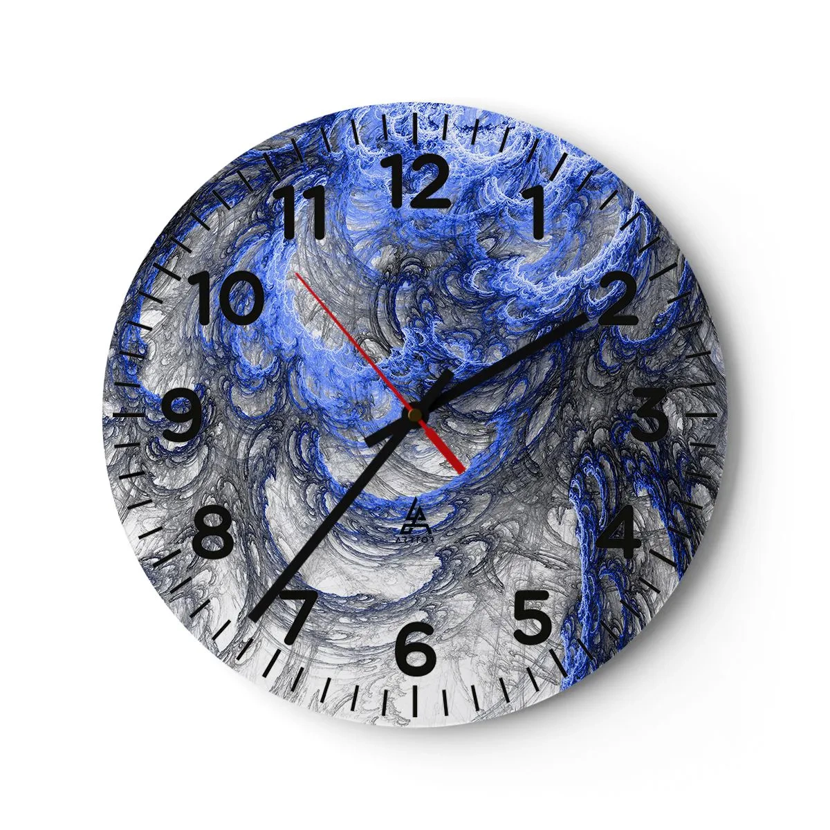 Reloj de pared - Reloj de vidrio - El nacimiento de una ola - 40x40 cm