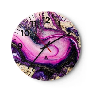 Reloj de pared - Reloj de vidrio - Un momento abstracto - 40x40 cm