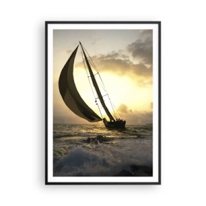 Póster en marco negro - En contra y a favor del viento - 70x100 cm