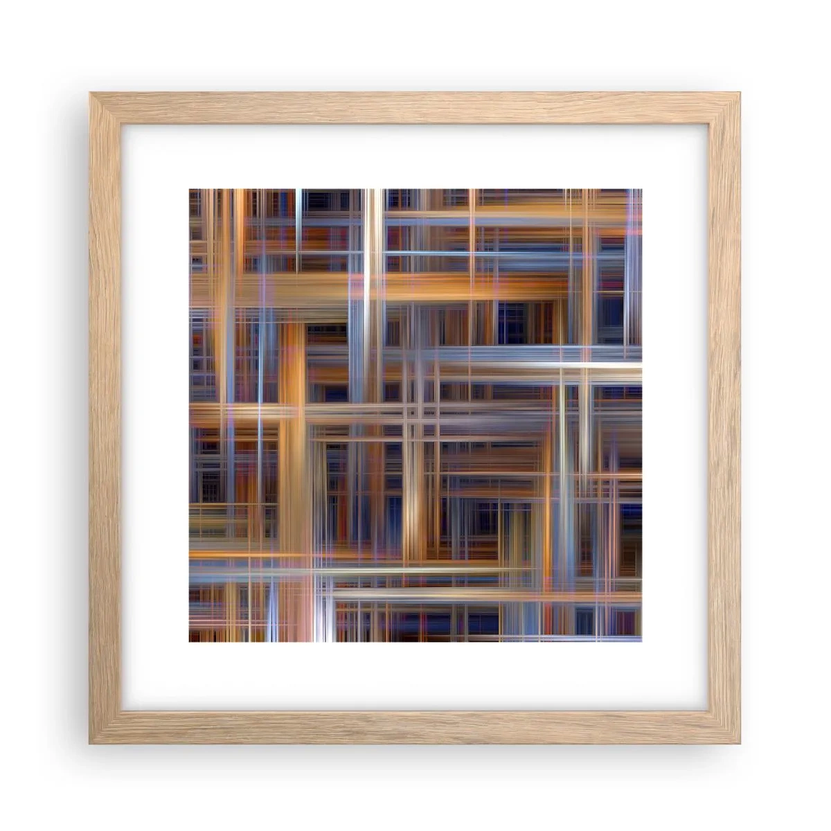 Póster en marco roble claro - Tejido de luz - 30x30 cm