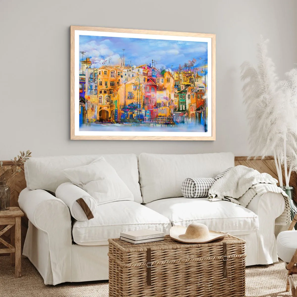 Póster en marco roble claro - Estamos juntos - 50x40 cm