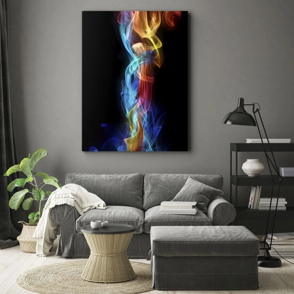 Cuadro sobre lienzo - Impresión de Imagen - Una danza de nieblas de arco iris - 55x100 cm