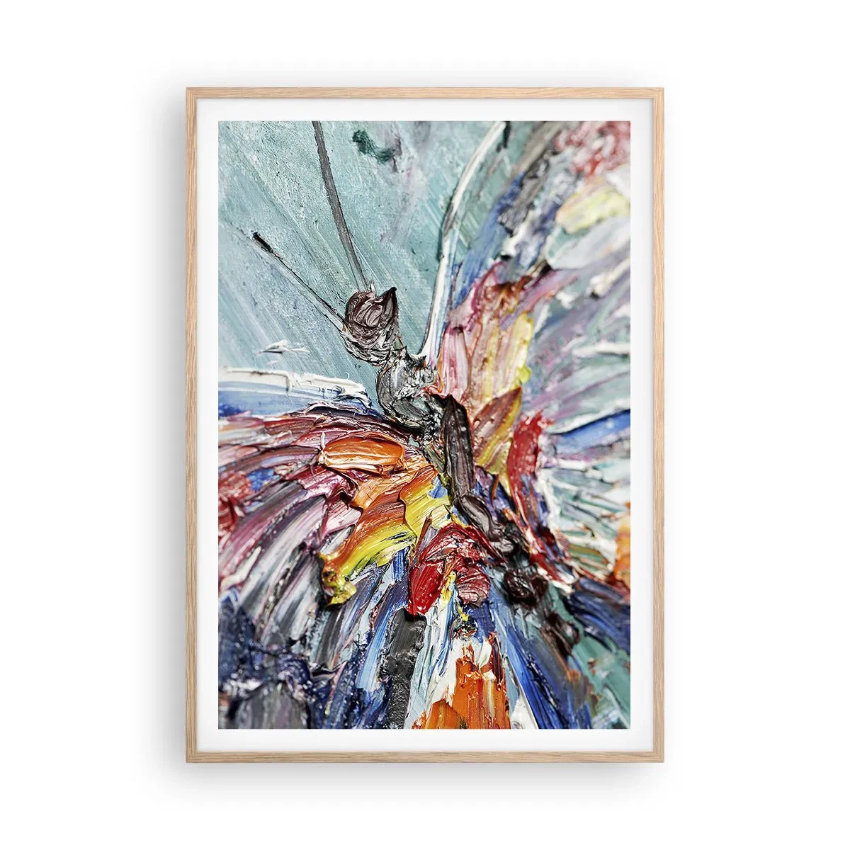 Póster en marco roble claro - Pintado por la naturaleza - 70x100 cm