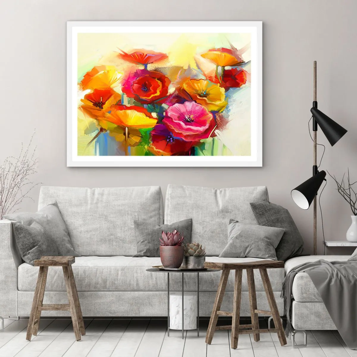 Póster en marco blanco - No solo rojo - 70x50 cm