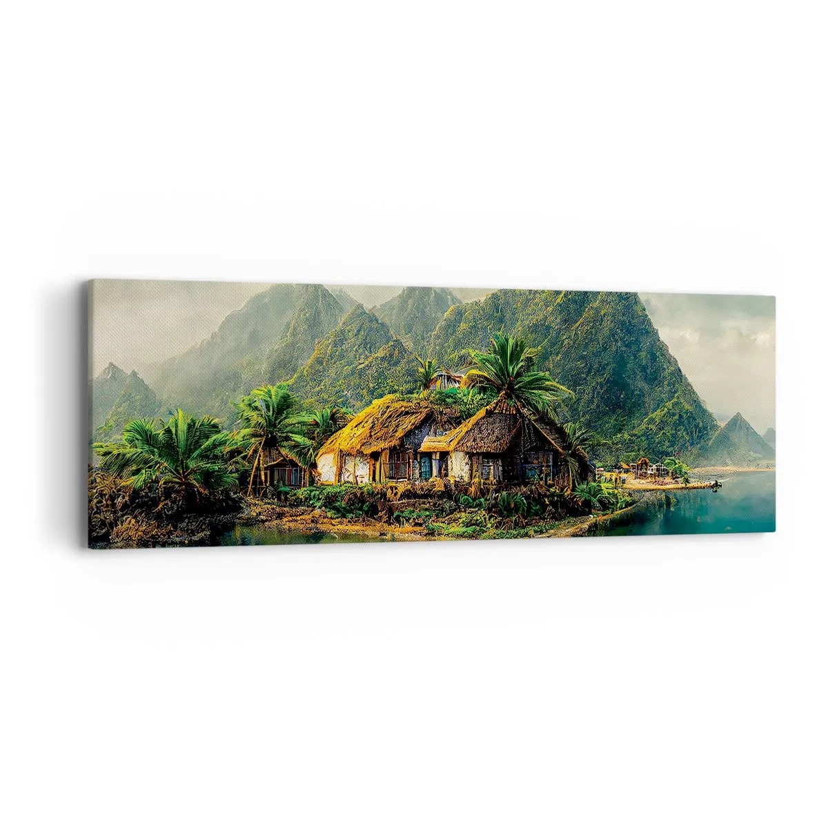 Cuadro sobre lienzo - Impresión de Imagen - Paraíso tropical - 90x30 cm