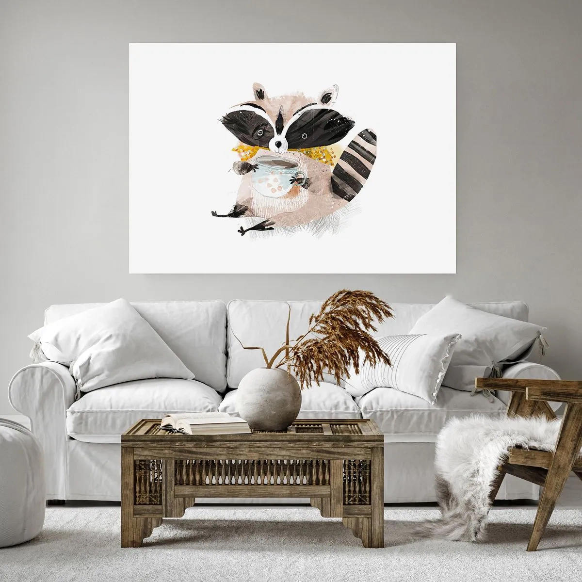 Póster - Mi amigo mapache - 70x50 cm