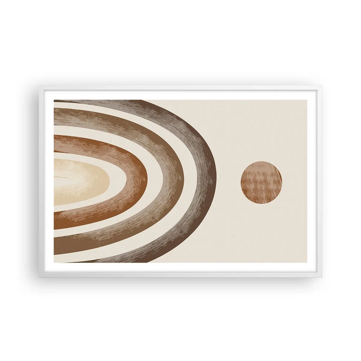 Póster en marco blanco - En otro mundo - 91x61 cm