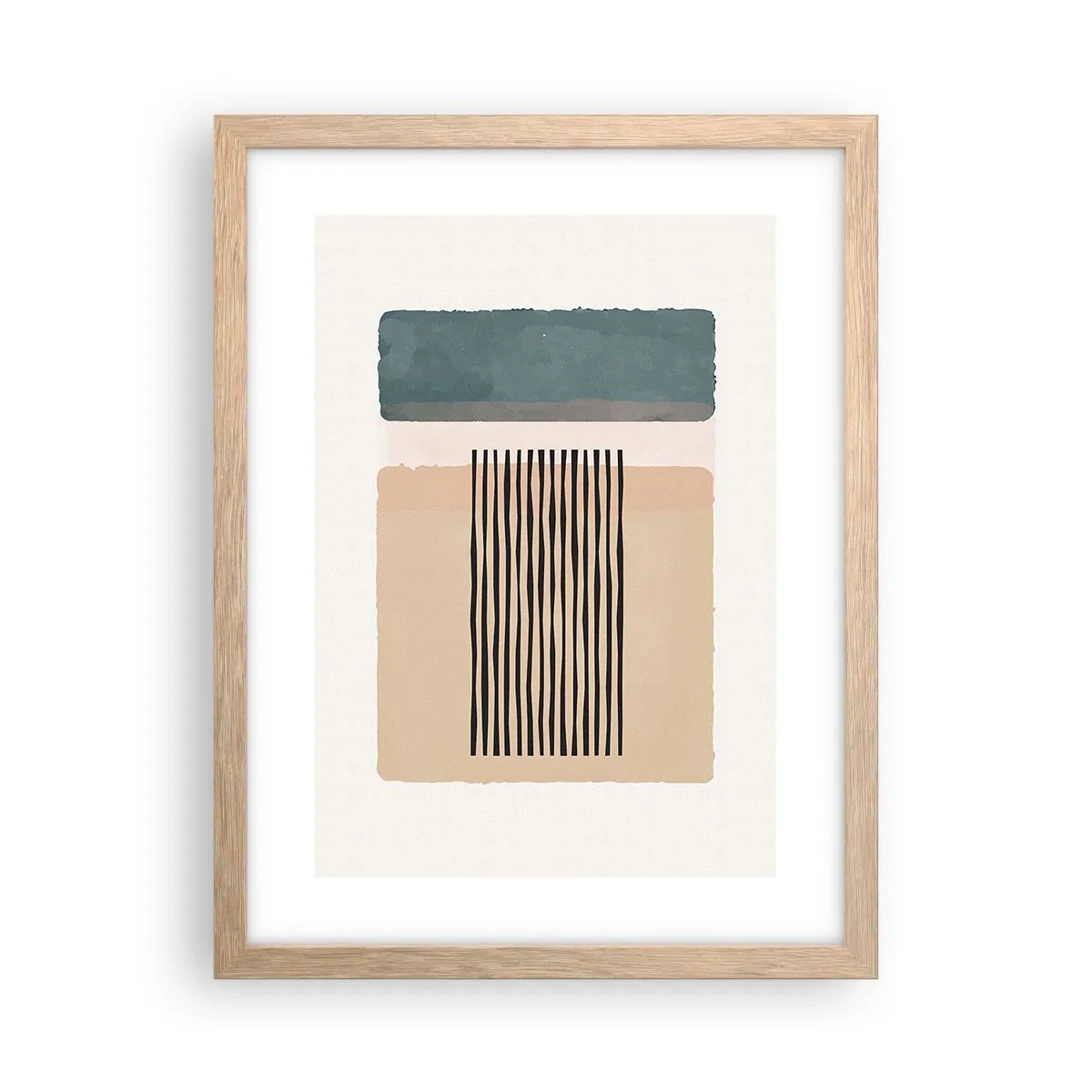 Póster en marco roble claro - Todo en orden - 30x40 cm