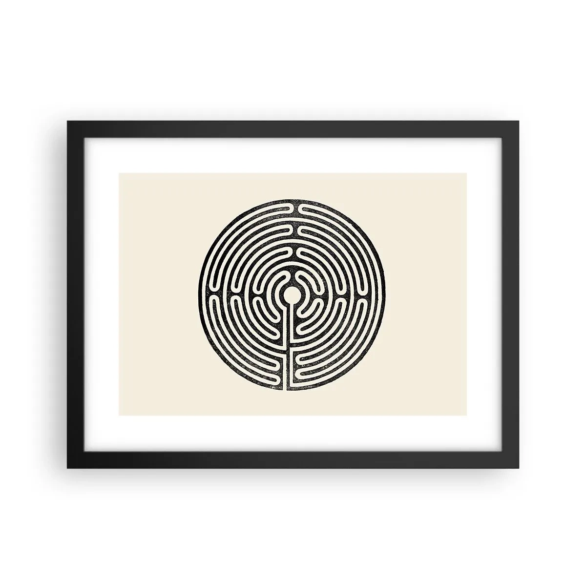Póster en marco negro - Orden misterioso - 40x30 cm