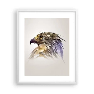 Póster en marco blanco - Retrato de un guerrero - 40x50 cm