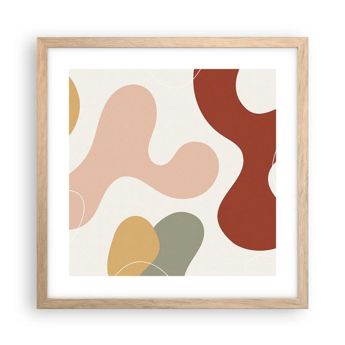 Póster en marco roble claro - La esencia de la pintura - 40x40 cm