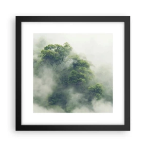 Póster en marco negro - Envuelto en niebla - 30x30 cm