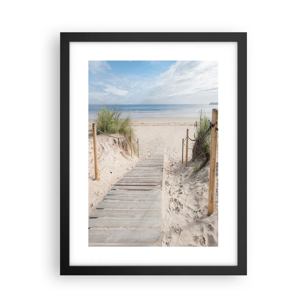 Póster en marco negro - Hasta el horizonte - 30x40 cm
