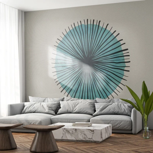 Fotomural Autadhesivo Deluxe Sticker - Radiante en azul - Abstracción, Pedazo, Arte Moderno - 250x175 cm