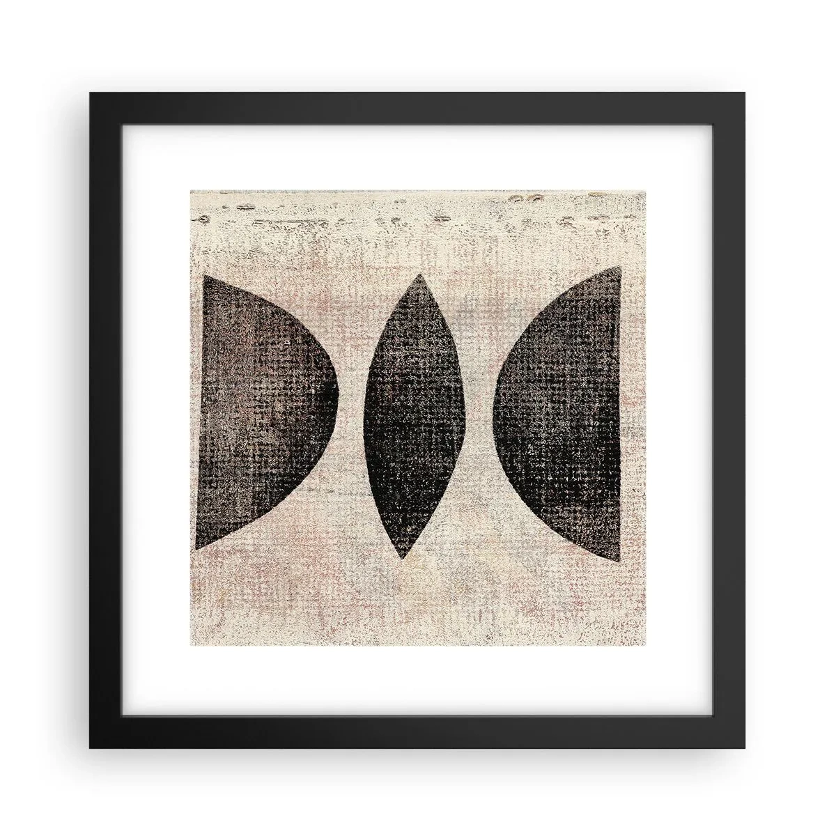 Póster en marco negro - Abstracción étnica - 30x30 cm