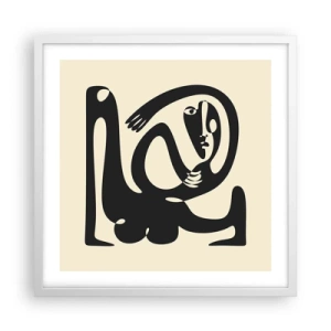 Póster en marco blanco - Casi Picasso - 50x50 cm