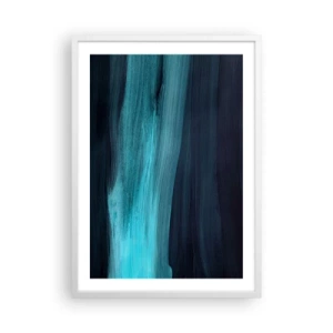 Póster en marco blanco - Nadar con la corriente - 50x70 cm