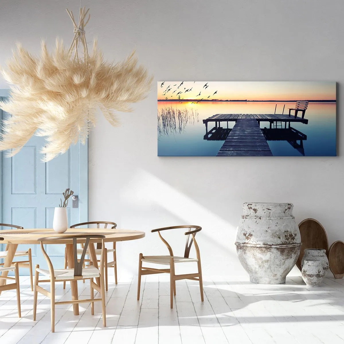 Cuadro sobre lienzo - Impresión de Imagen - Fue un buen día - 100x40 cm