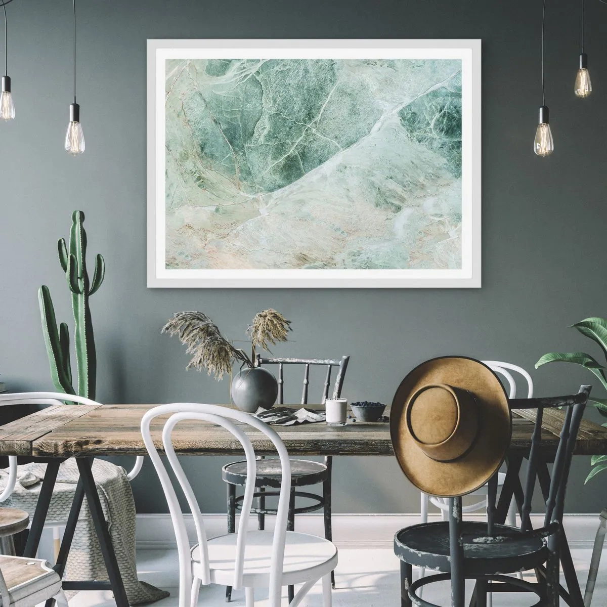 Póster en marco blanco - El noble frescor de la piedra - 70x50 cm