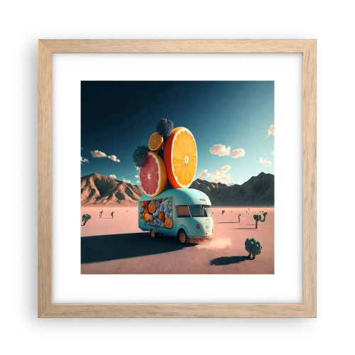 Póster en marco roble claro - Un sabor a vacaciones - 30x30 cm