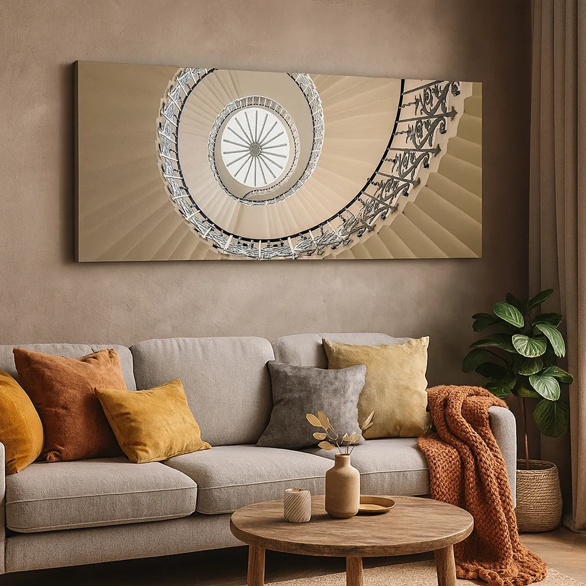 Cuadro sobre lienzo - Impresión de Imagen - En el interior de una concha - 30x30 cm