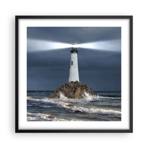 Póster en marco negro - ¡Aquí... aquí... aquí! - 50x50 cm