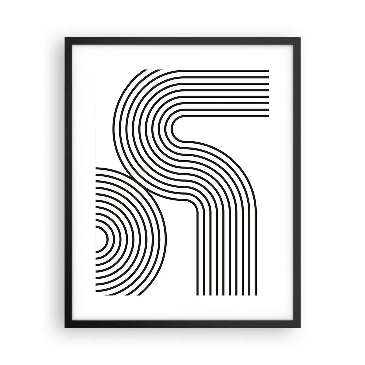 Póster en marco negro - En una curva - 40x50 cm