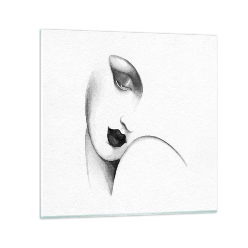 Cuadro sobre vidrio - Impresiones sobre Vidrio - Pensativa - 30x30 cm