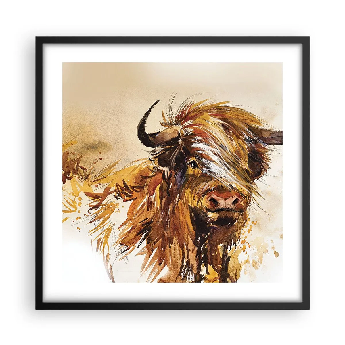 Póster en marco negro - El orgullo del líder - 50x50 cm