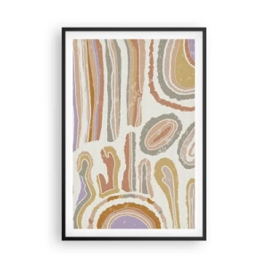 Póster en marco negro - Cortes transversales llenos de color - 61x91 cm