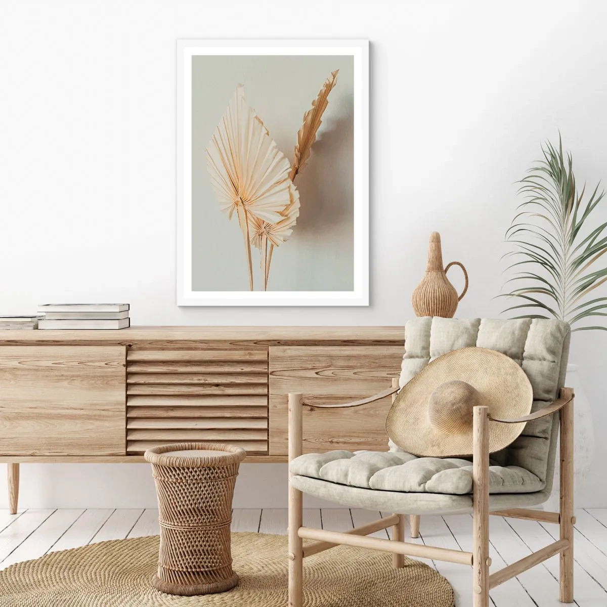 Póster en marco blanco - Armonía y consuelo - 70x100 cm