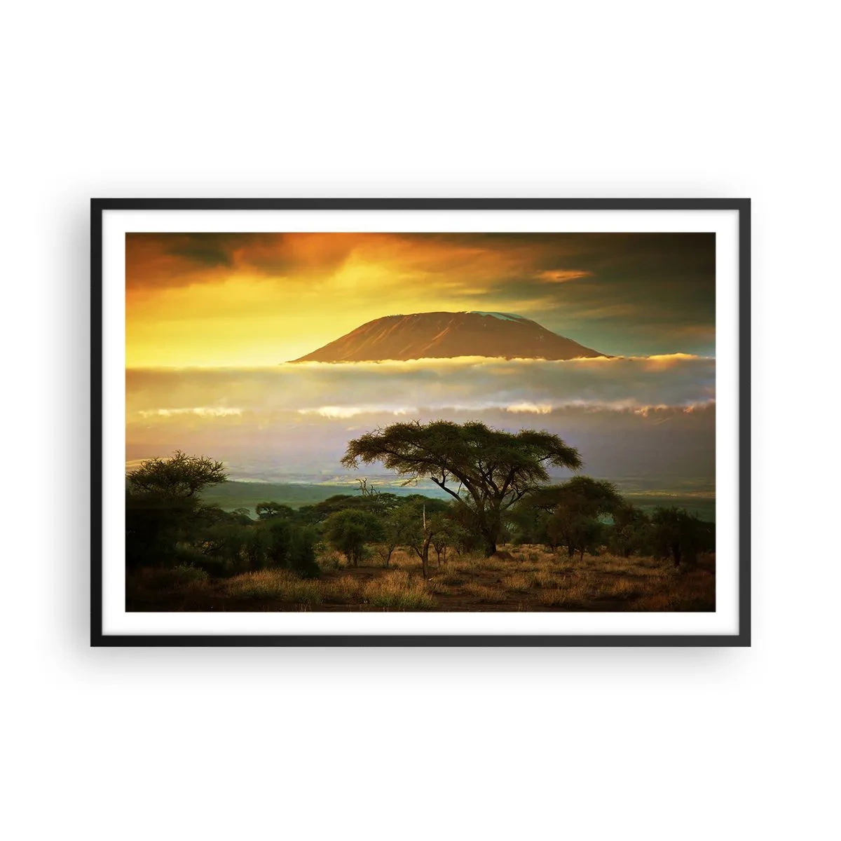 Póster en marco negro - El sueño del viajero - 91x61 cm