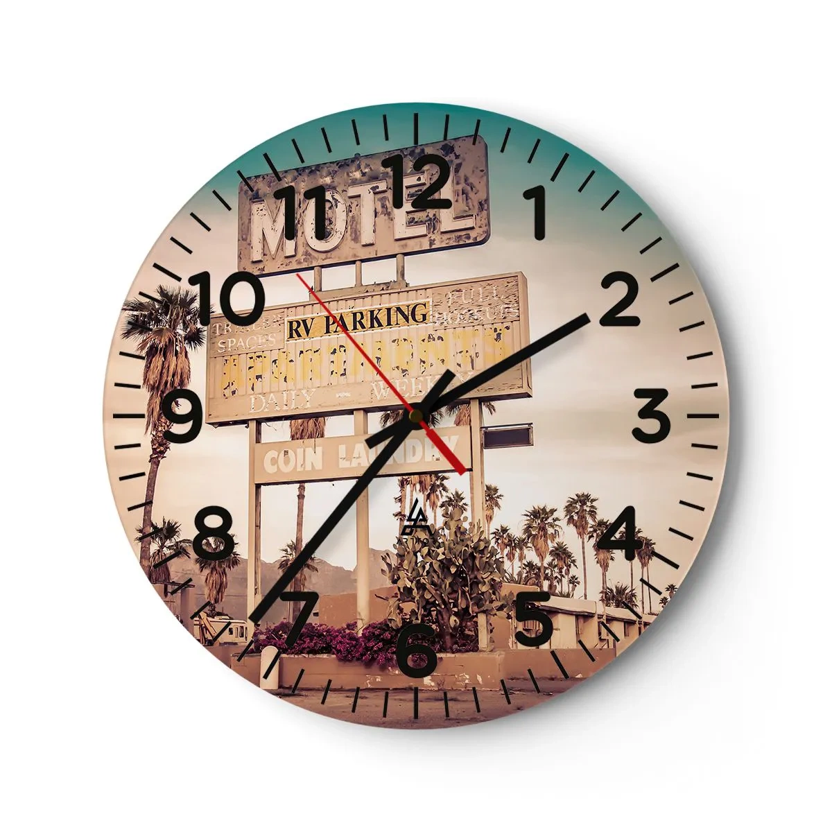 Reloj de pared - Reloj de vidrio - El tiempo se detuvo - 30x30 cm