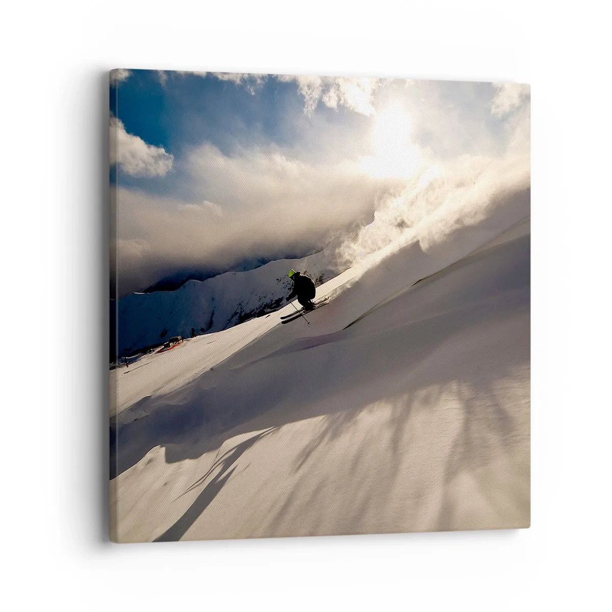 Cuadro sobre lienzo - Impresión de Imagen - Reto de montaña asumido - 40x40 cm