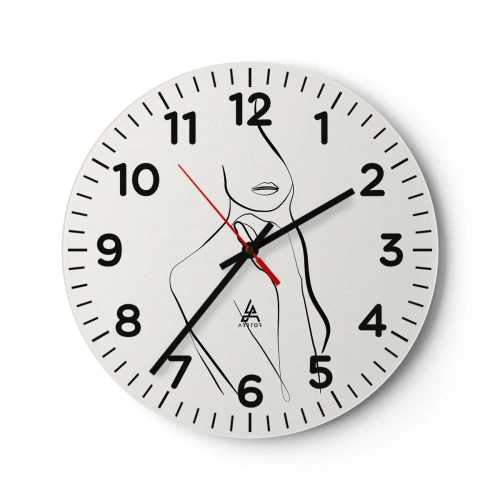 Reloj de pared - Reloj de vidrio - Una ola de melancolía - 40x40 cm