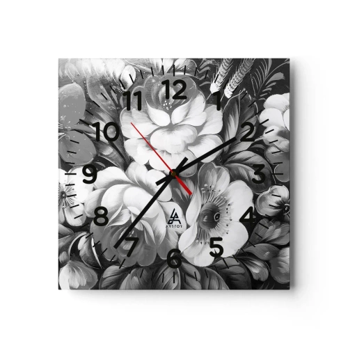 Reloj de pared - Reloj de vidrio - Hermoso incluso en el gris - 40x40 cm