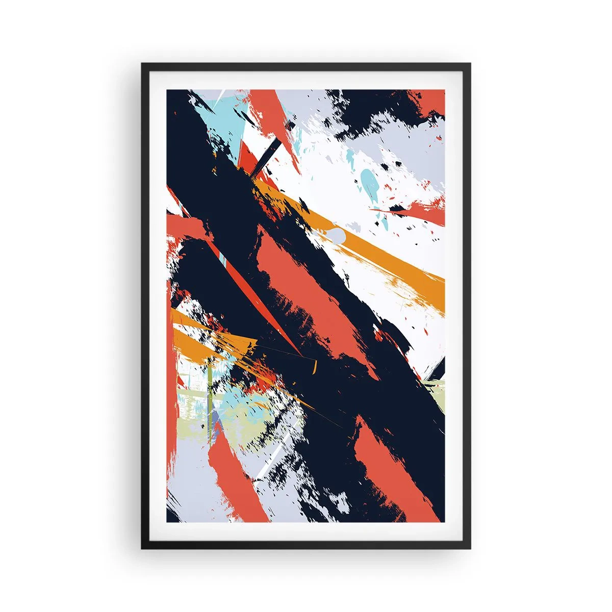 Póster en marco negro - Composición dinámica - 61x91 cm